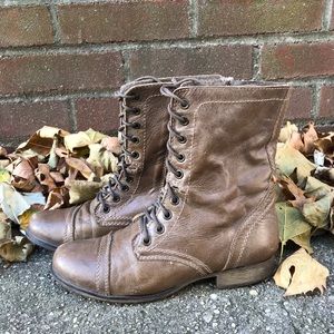 STEVE MADDEN Original All Leather Combat Boots